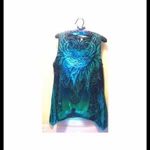 Dress Barn 1XL  Top with Asymmetrical Hemline